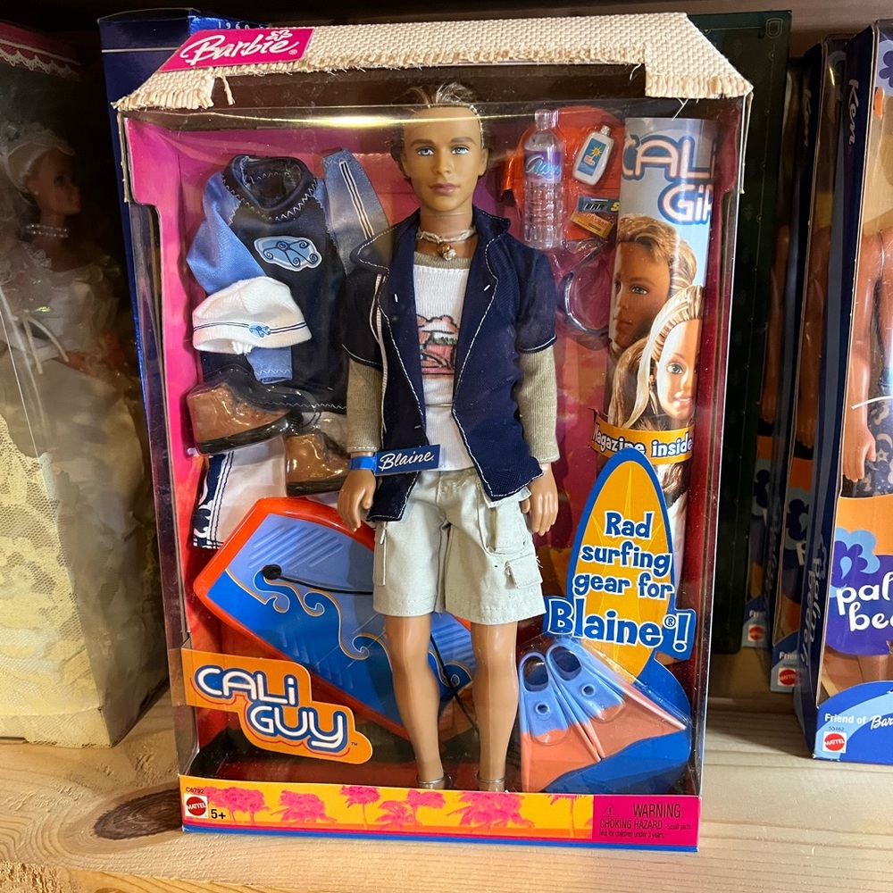 Mattel Cali Guy Blaine with Blue and White Surf Gear NRFB